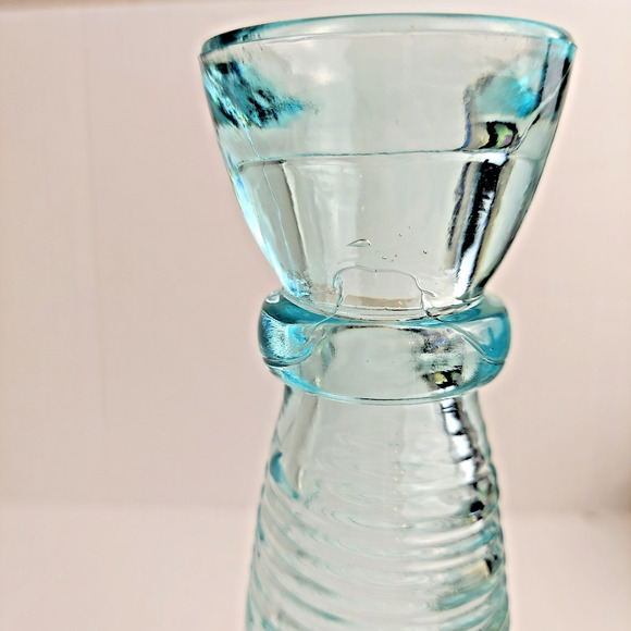 MCM Glass Italian Vases 9" Tall Light Blue Vetreria Etrusca VTG Italy Bud Vase - Picture 7 of 10